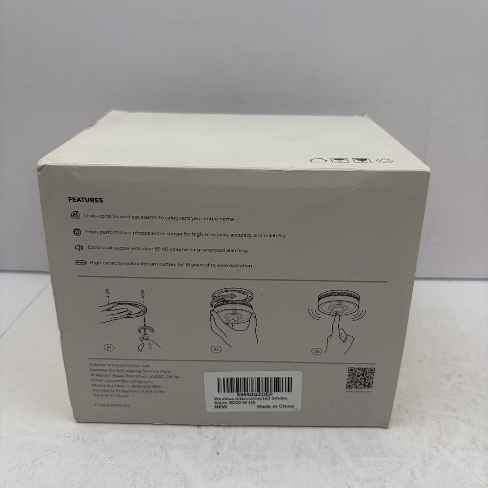 NEW X-Sense Smoke Detector, Wireless Interconnected Fire Alarm, SD20-W Pack of 3